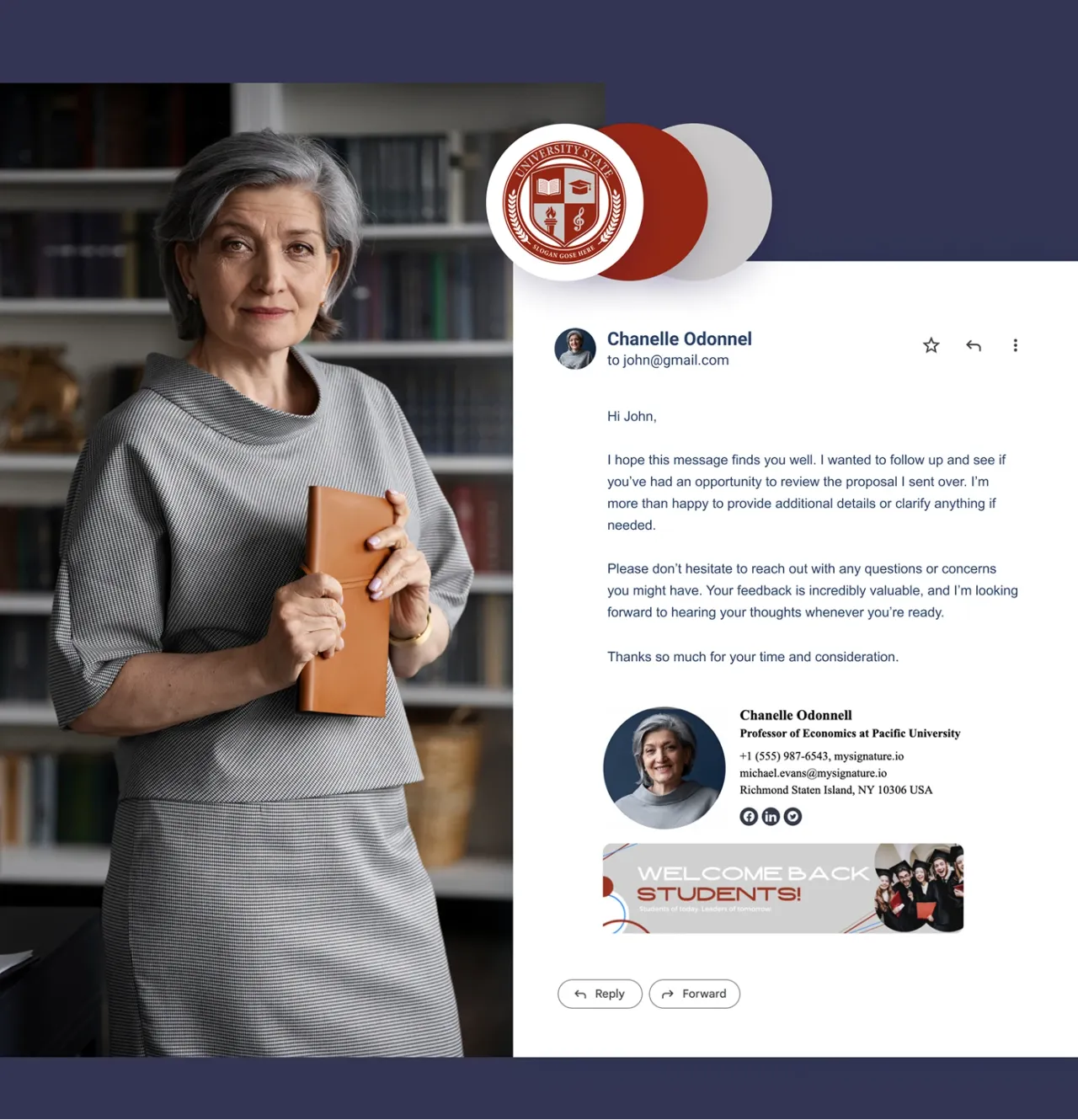 Signatures d’email académiques professionnelles