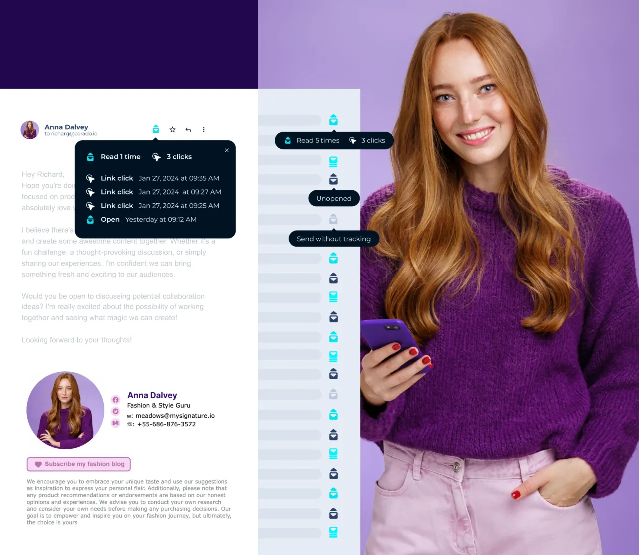 Email tracker: Suivi des e-mails pour Gmail