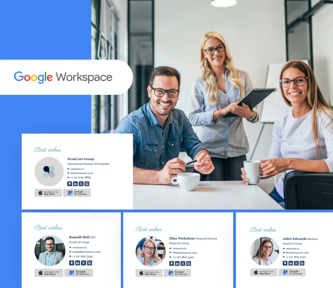 Gestion de signature d’email pour Google Workspace