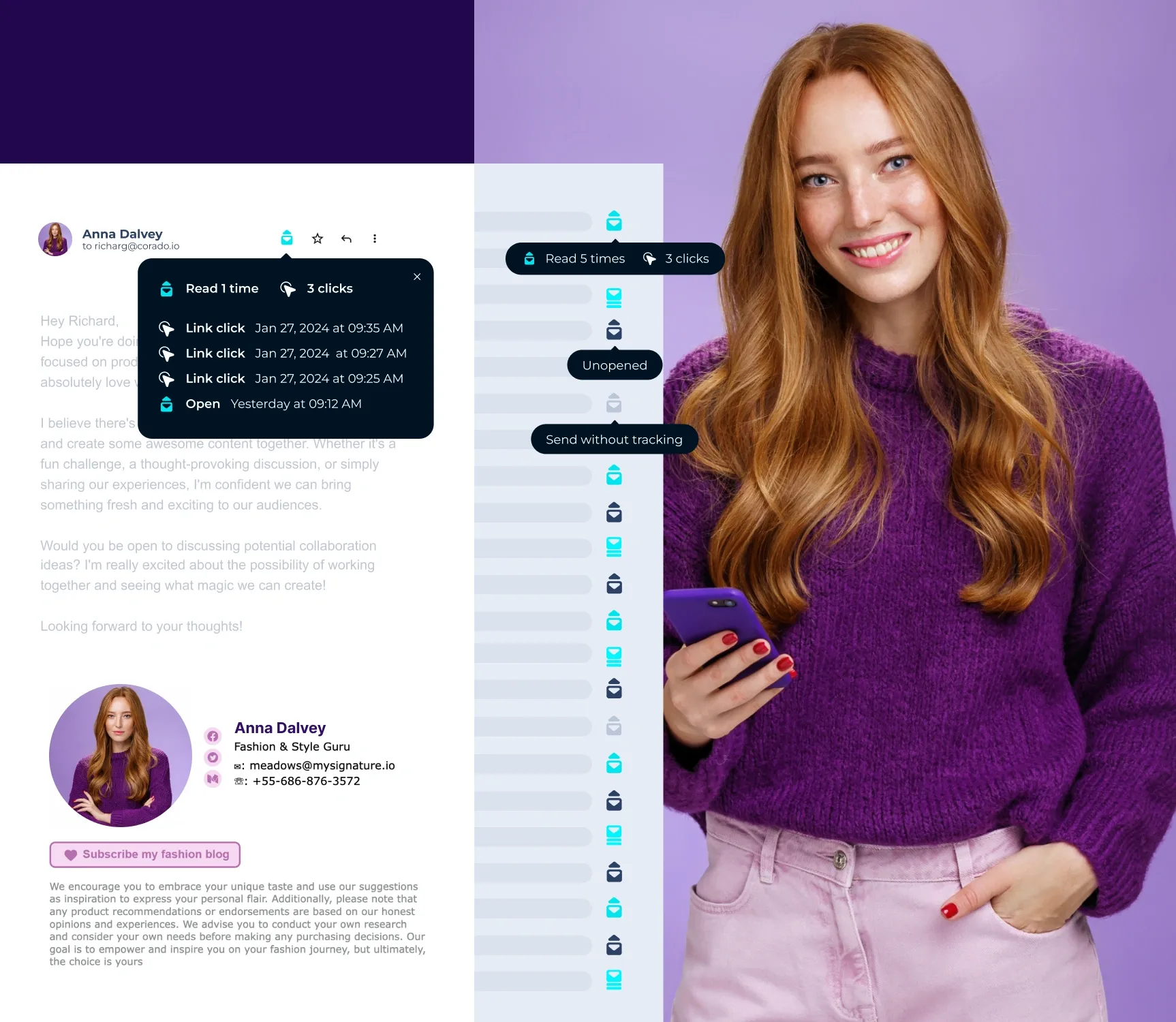 Email tracker: Suivi des e-mails pour Gmail
