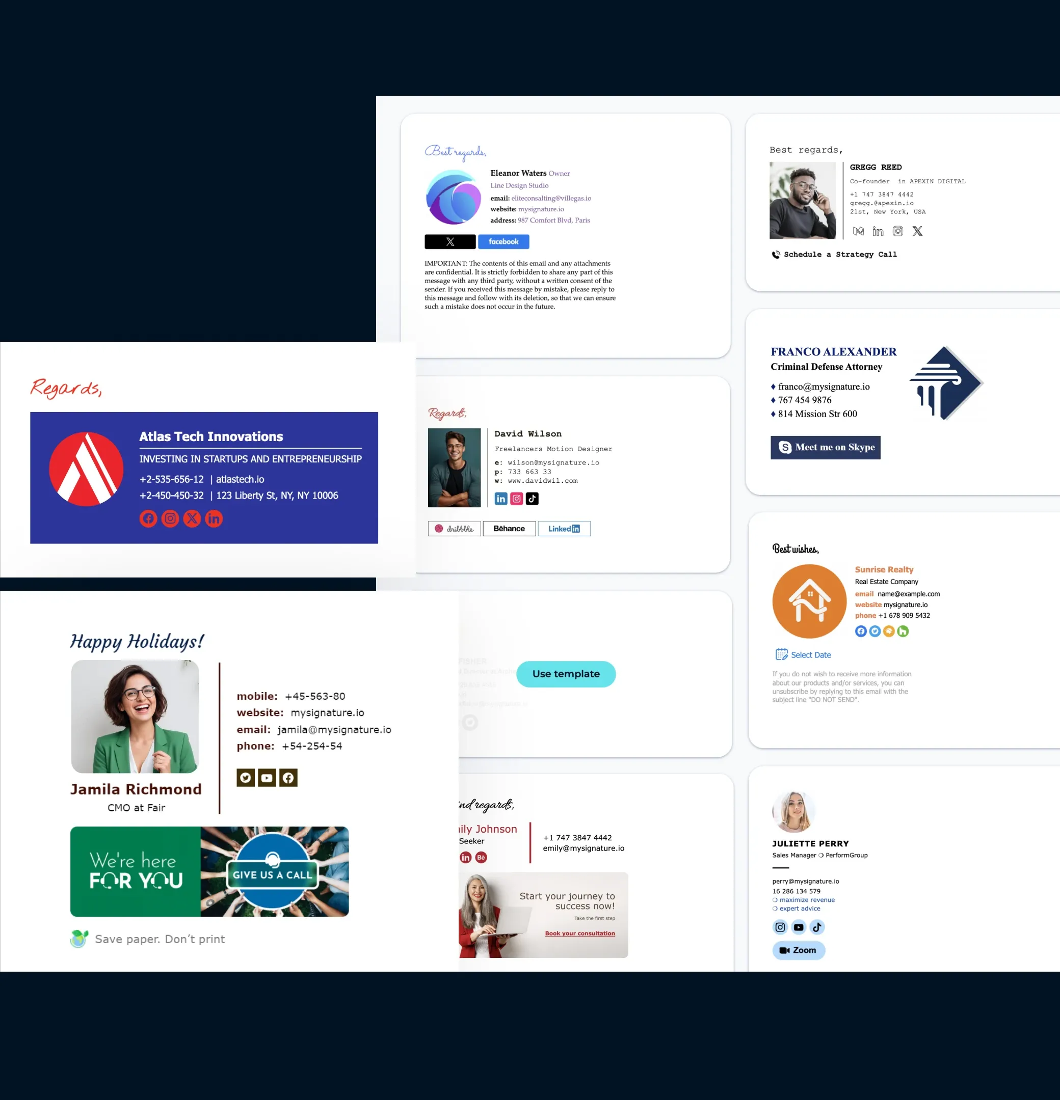 Utiliser des modèles de signatures d'email professionnelles