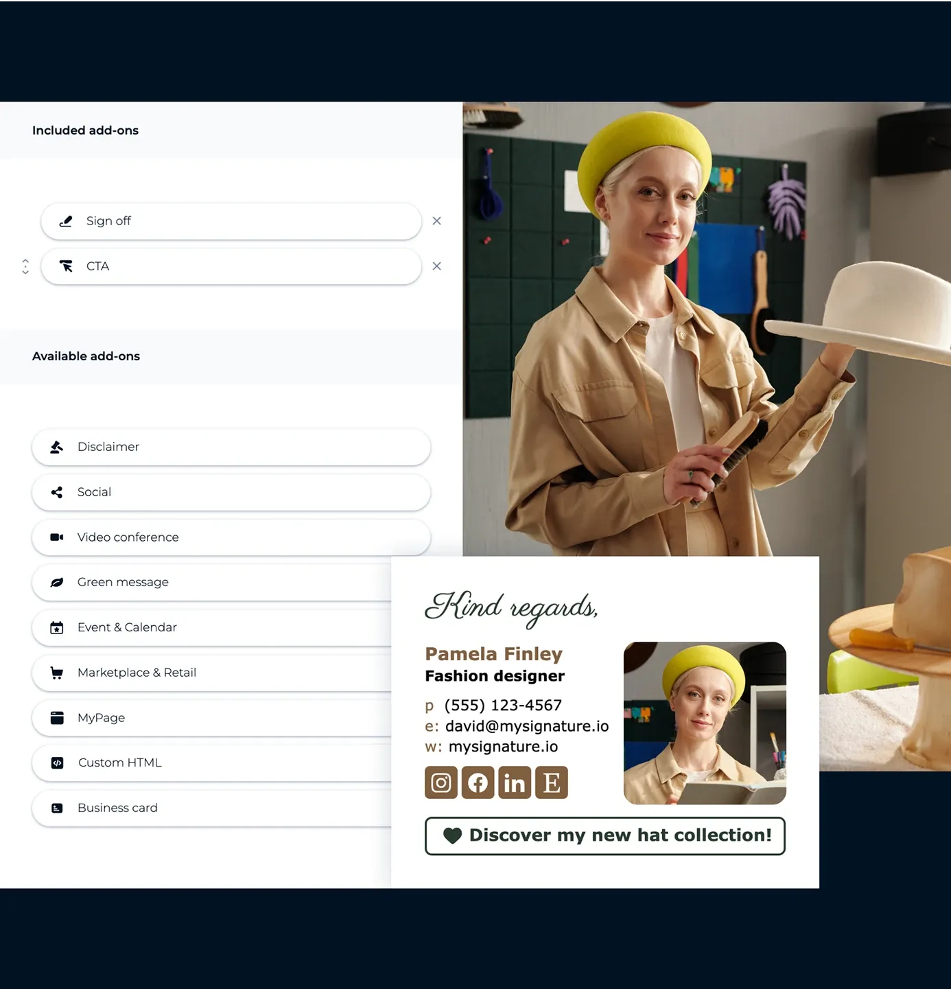 Utilisez un générateur de signature d'e-mail