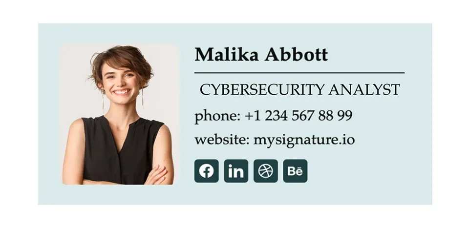Quelles informations ne PAS inclure dans la signature d'email du chercheur d'emploi ?
