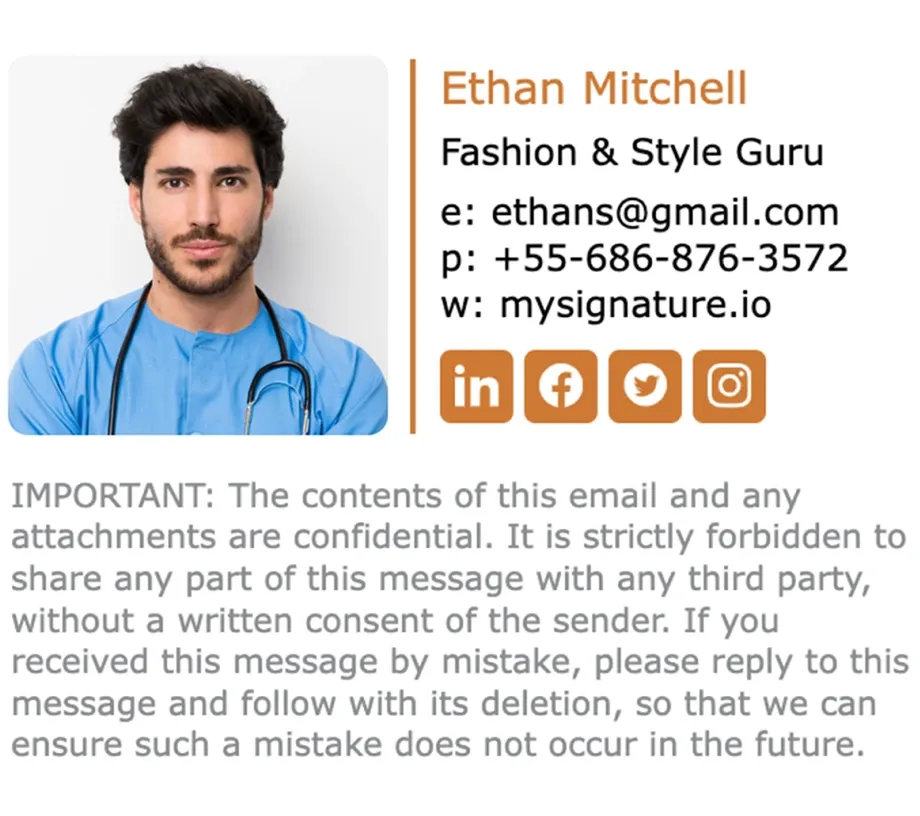 Social media and website (optional)