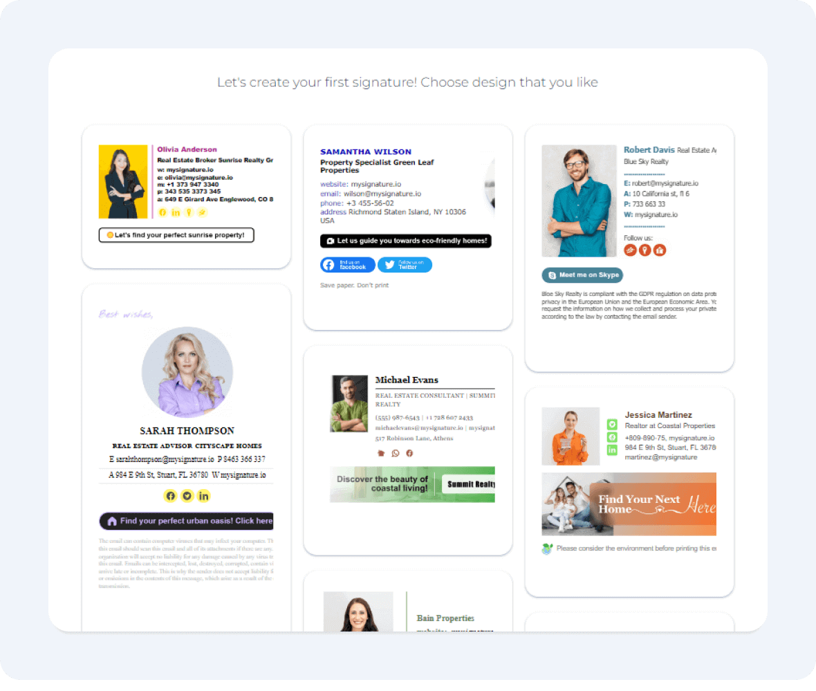 email signature template