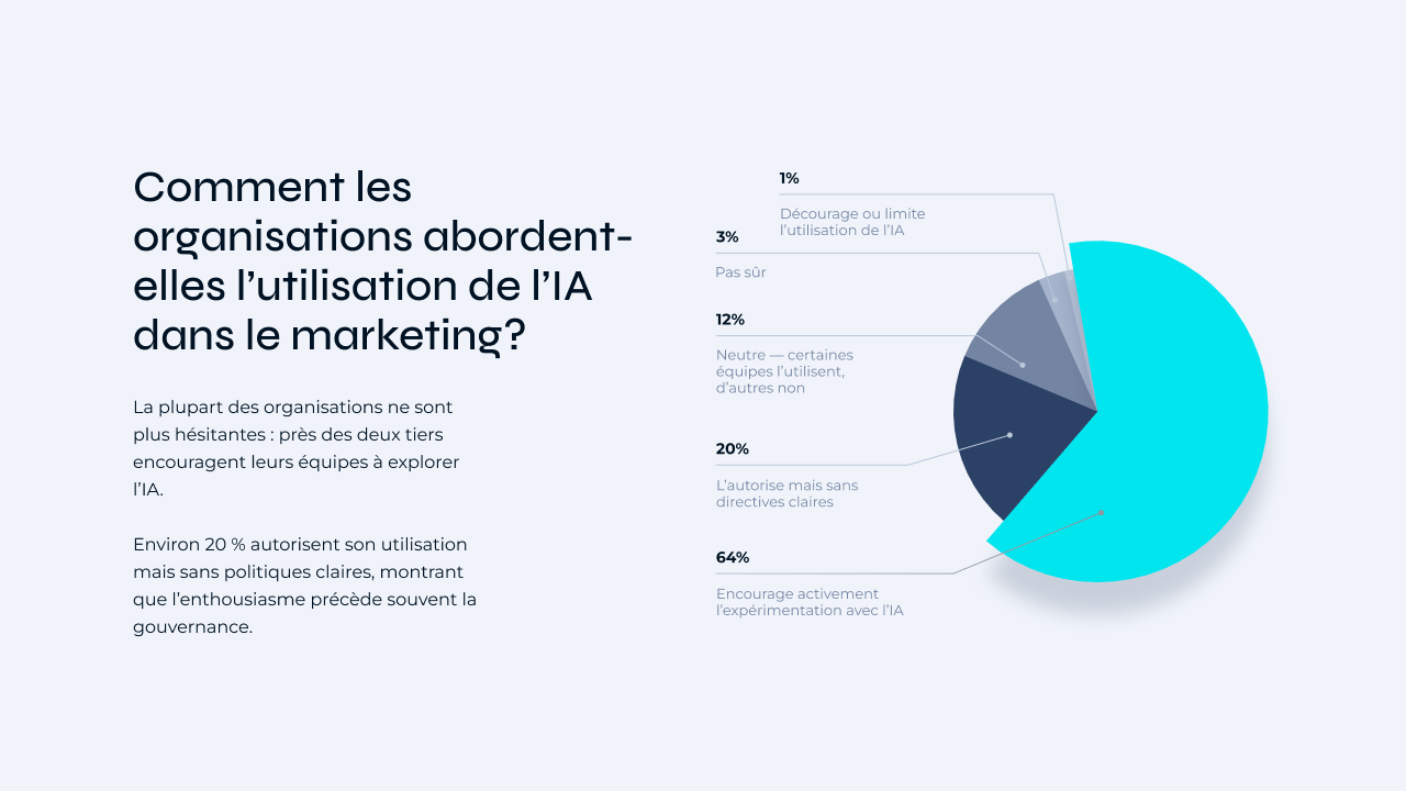 Comment les organisations abordent-elles l’utilisation de l’IA en marketing?