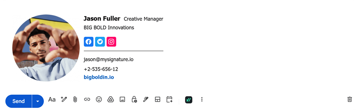 Email Signature for Creative Manager