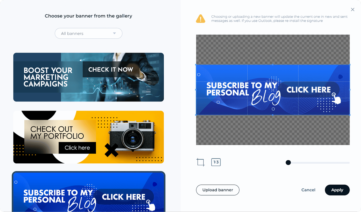 Email Signature Banner Gallery